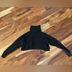 Aritzia Babaton Turtleneck Cropped Sweater Black